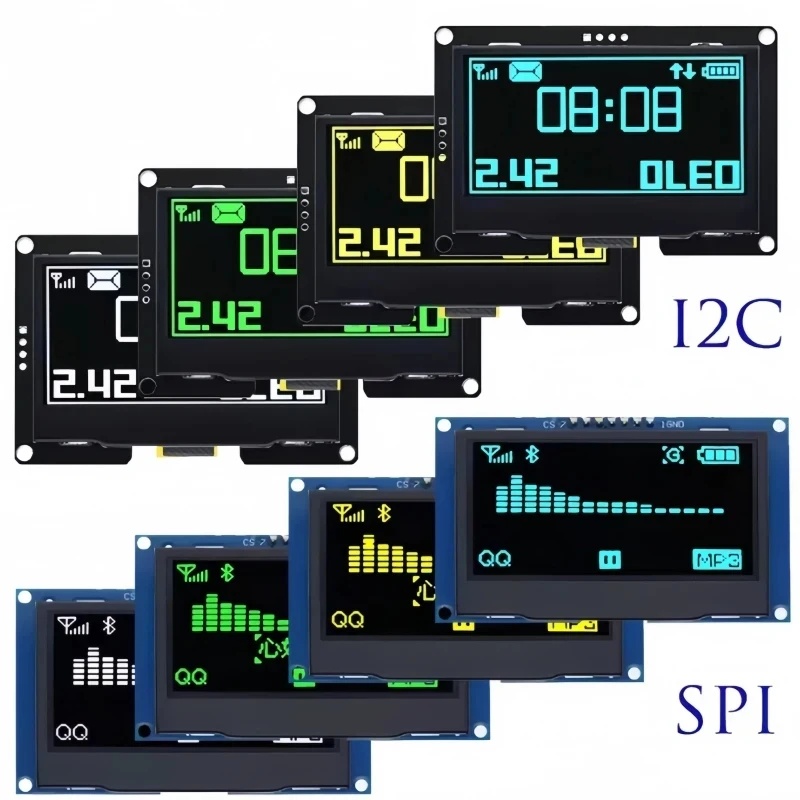 I2C Lcd Display - โมดูลจอแสดงผล OLED ขนาด 2.42 นิ้ว 128x64
