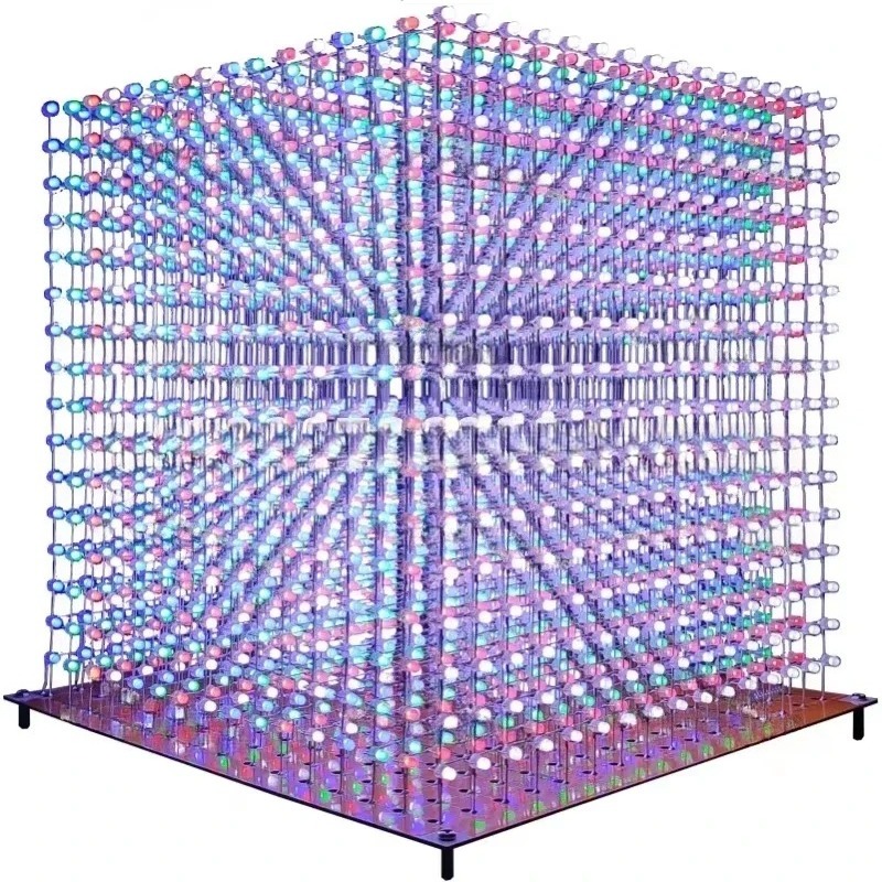 Diy With Electronics - ชุดคิท 3D16mini Light Cube ขนาด 16x16x16