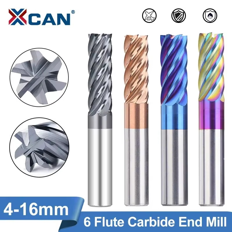 Diy Cnc Router Electronics - XCAN ตัด4-16มม.คาร์ไบด์ทังสเตนคาร์ไบด์6ขลุ่ย CNC การตกแต่งเครื่องจักรกล Router Bit