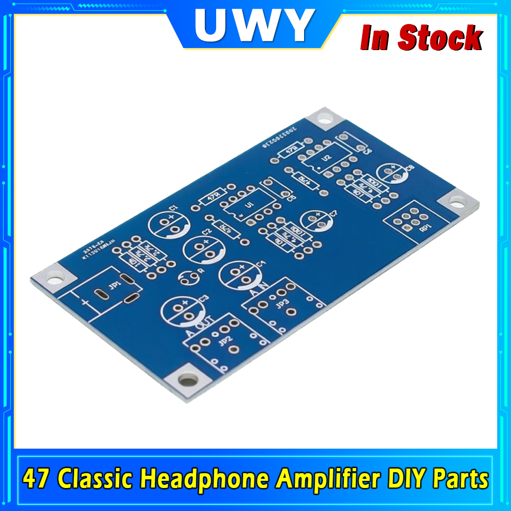 Hobby Diy Electronics Kit - ชุดคิทแอมป์หูฟังคลาสสิก 47 แบบ DIY พร้อมแหล่งจ่ายไฟคู่ อะไหล่แอมป์หูฟังแบบยังไม่ประกอบ