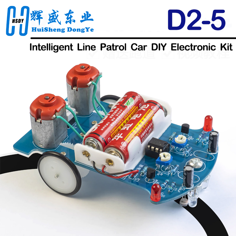 Diy Electronics Workbench - D2-5 ติดตามอัจฉริยะรถการผลิตอิเล็กทรอนิกส์ DIY ชุดสายตระเวนรถเชื่อม Practice Circuit