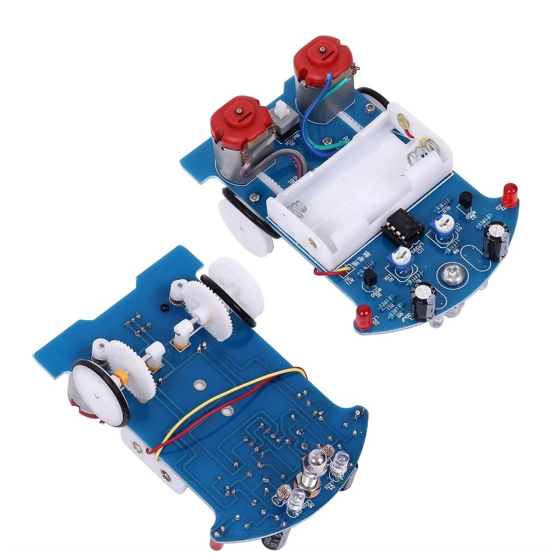 Diy Electronics Projects For Beginners - ชุดฝึกหัดบัดกรี ชุดเรียนรู้อุปกรณ์อิเล็กทรอนิกส์ ชุดโครงการบัดกรีรถสมาร์ท หุ่นยนต์ติดตามเส้น สำหรับผู้เริ่มต้น DIY