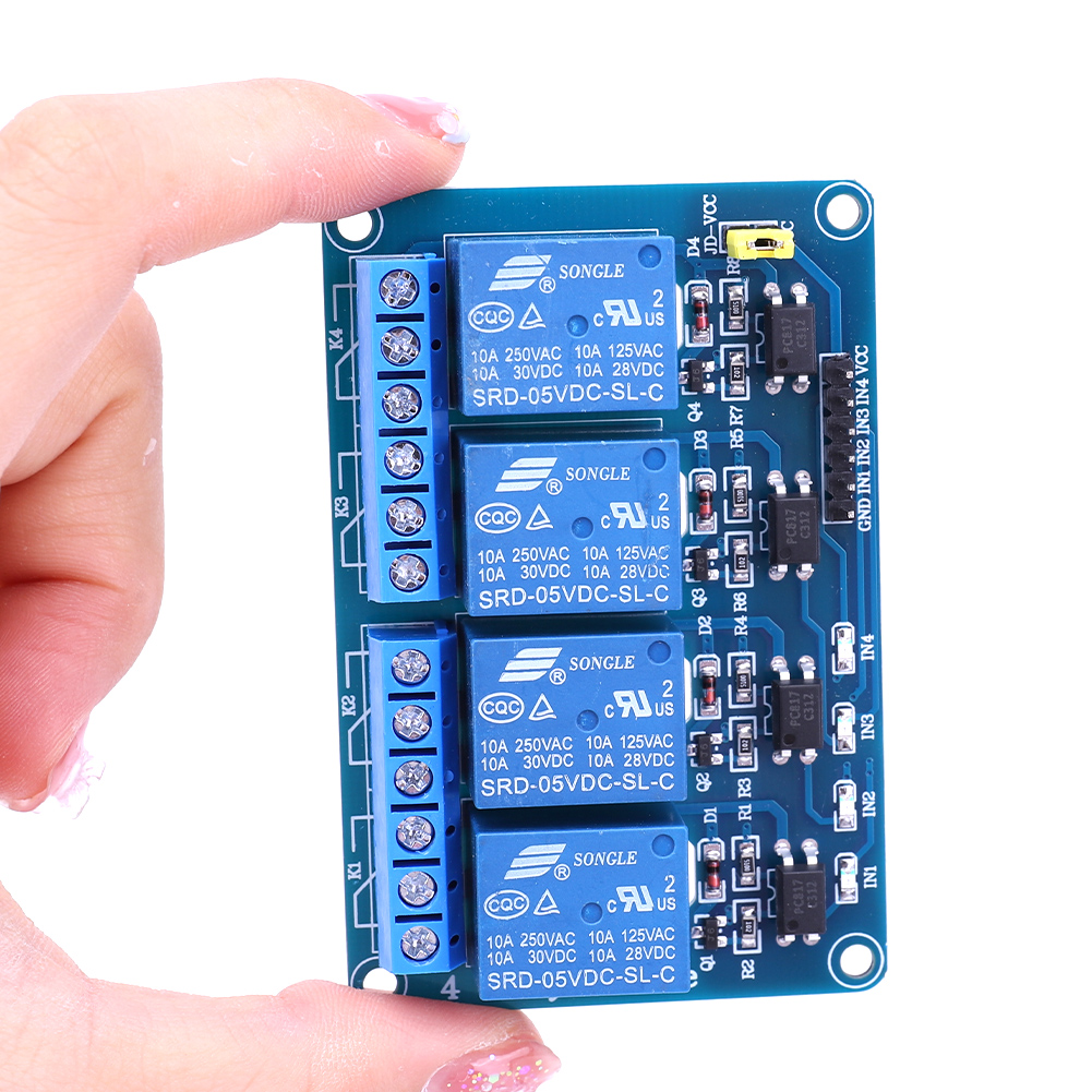 5V 12V 4 ช่องรีเลย์บอร์ดพร้อมร - Relay Module 5V บทวิจารณ์และราคา