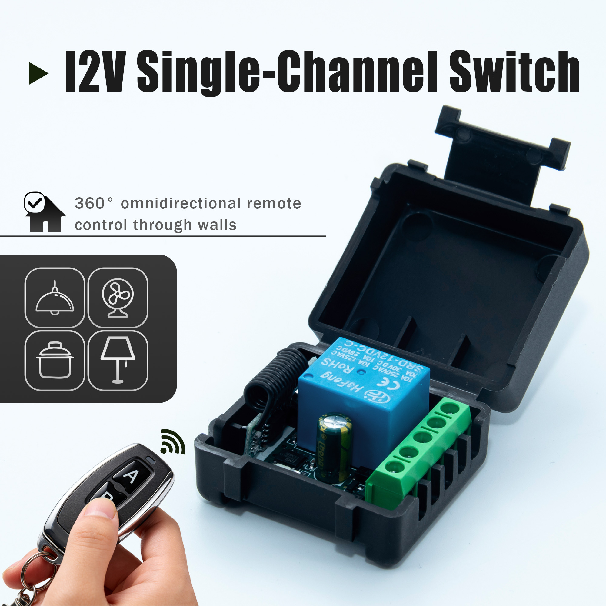 DC 12V 433MHz สวิตช์ควบคุมระยะ - Relay Module 5V บทวิจารณ์และราคา