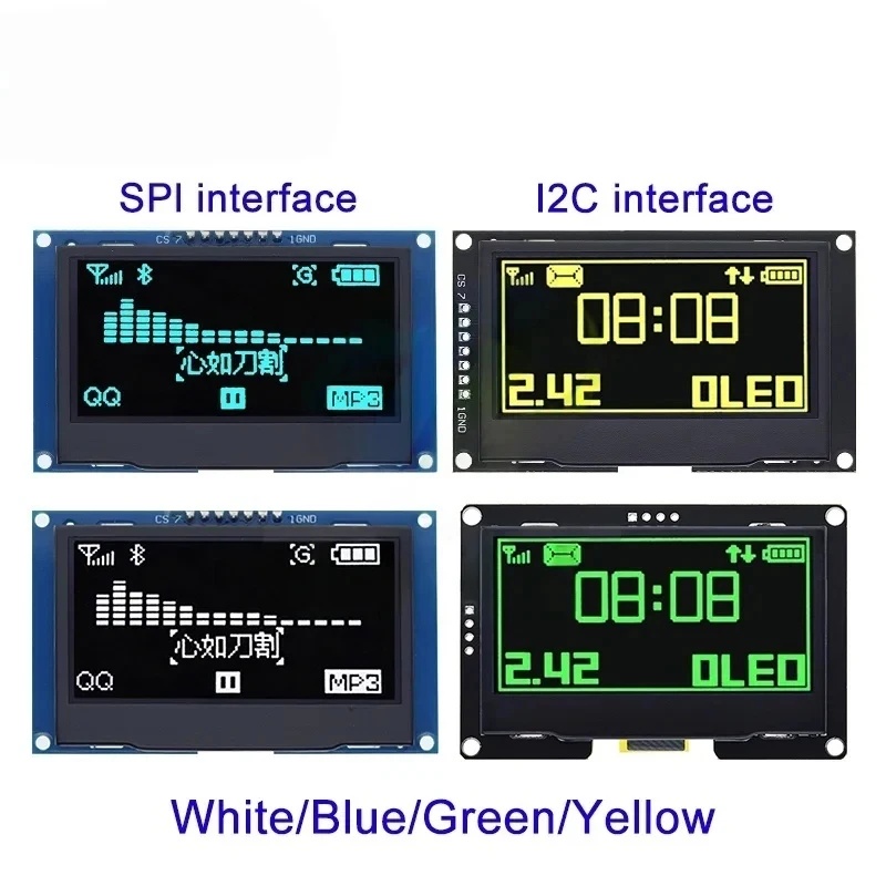 โมดูลจอแสดงผล OLED ขนาด 2.42 น - I2C Lcd Display บทวิจารณ์และราคา