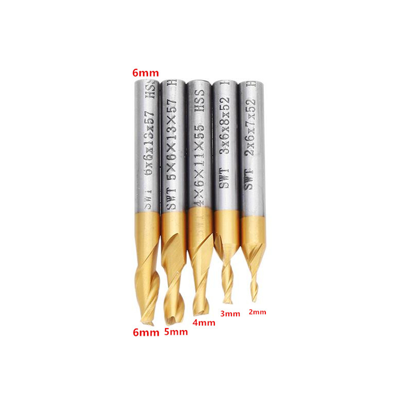 5 ชิ้น 2 ขลุ่ยเครื่องตัด HSS ไ - Diy Cnc Router Electronics บทวิจารณ์และราคา