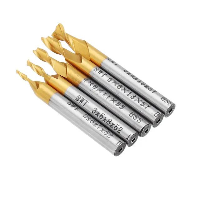 5 ชิ้น 2 ขลุ่ยเครื่องตัด HSS ไ - Diy Cnc Router Electronics บทวิจารณ์และราคา