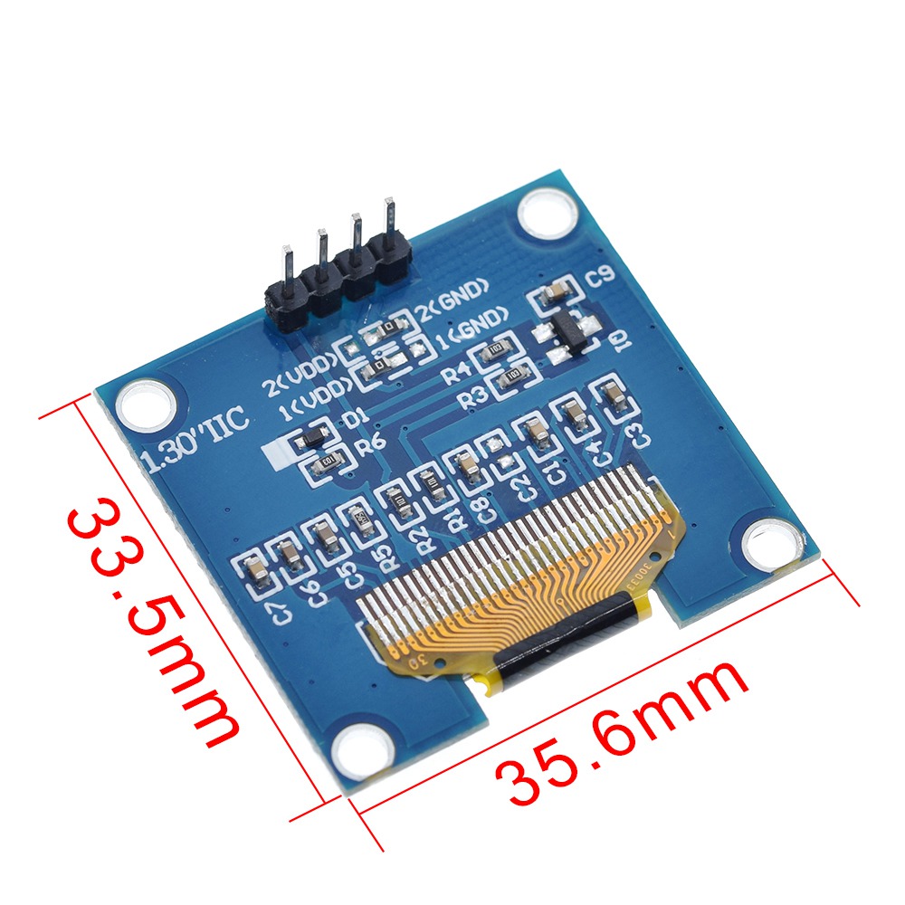 4PIN 1.3 OLED โมดูลสีขาว/สีฟ้า - I2C Lcd Display บทวิจารณ์และราคา