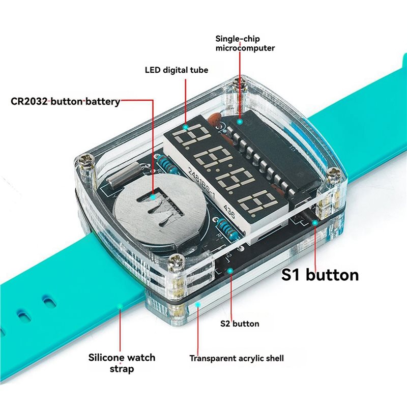 ชุดอุปกรณ์นาฬิกา LED DIY 2 ชิ้ - Diy Electronics Youtube บทวิจารณ์และราคา