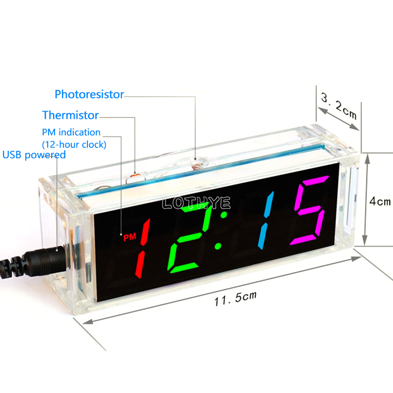 หลอดดิจิตอลนาฬิกา DIY ชุดอุณหภ - Diy Electronics Youtube บทวิจารณ์และราคา