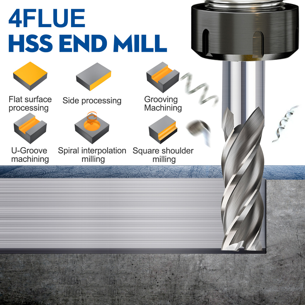 XCAN HSS Milling CUTTER 4 ขลุ่ - Diy Cnc Router Electronics บทวิจารณ์และราคา