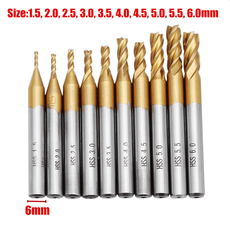 4 ขลุ่ยเครื่องตัด HSS Titanium - Diy Cnc Router Electronics บทวิจารณ์และราคา
