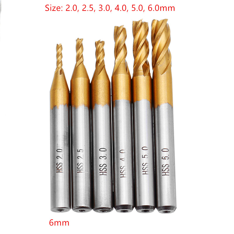 4 ขลุ่ยเครื่องตัด HSS Titanium - Diy Cnc Router Electronics บทวิจารณ์และราคา