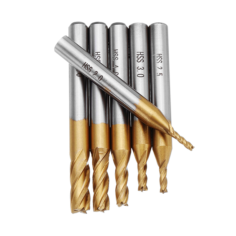 4 ขลุ่ยเครื่องตัด HSS Titanium - Diy Cnc Router Electronics บทวิจารณ์และราคา